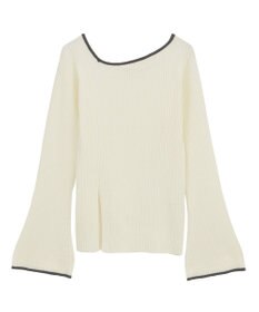 Green Parks 前後２ｗａｙアシンメトリー袖フレアリブニット