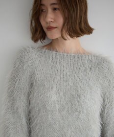 YECCA VECCA フェザーMIXロービングニット