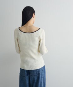 Green Parks 前後２ｗａｙアシンメトリー袖フレアリブニット