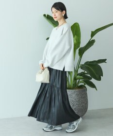 AMERICAN HOLIC 【選べる丈】チンツ加工ティアードスカート