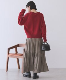 AMERICAN HOLIC 【選べる丈】チンツ加工ティアードスカート