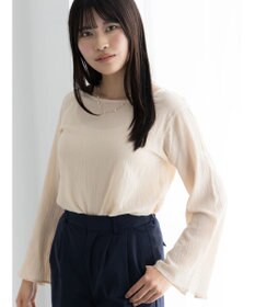 Te chichi クレープフレアスリーブブラウス【AOYAMA FASHION ASSOCIATION × Te chichi】