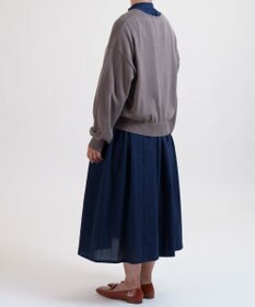 muuc 花モチーフ付きコットンニットカーディガン