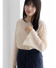 Te chichi クレープフレアスリーブブラウス【AOYAMA FASHION ASSOCIATION × Te chichi】