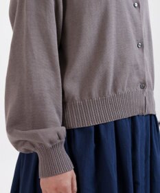 muuc 花モチーフ付きコットンニットカーディガン