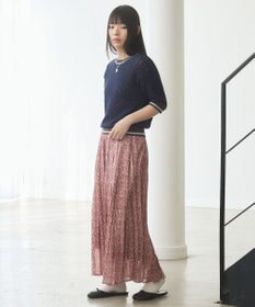 J.PRESS YORK STREET 【WOMEN】オリジナルタイルプリント ワイドプリーツスカート