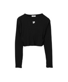 WEGO ワンポイントデザインフィンガーホールリブロンT