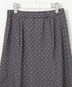 J.PRESS LADIES L 【洗える】ジオメトリックプリント スカート