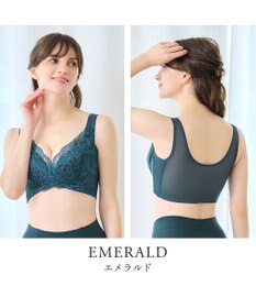 BRADELIS New York 【BRADELIS NewYork peace ブラデリス】ハートフルカップカシュクールブラ24 華やかレース ノンワイヤー 補正ブラ ブラジャー DB124102