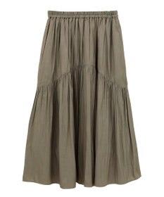 AMERICAN HOLIC 【選べる丈】チンツ加工ティアードスカート