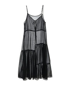 AMERICAN HOLIC ティアードドットキャミワンピース