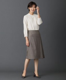 J.PRESS LADIES 【セットアップ対応】ウールストレッチツイード スカート