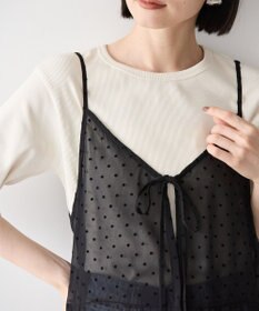 AMERICAN HOLIC ティアードドットキャミワンピース