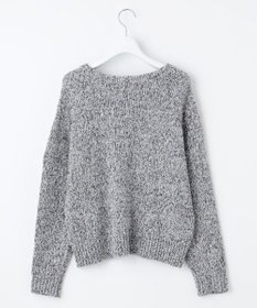 自由区 L 【洗える】ラメブークレ ニット