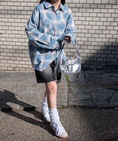 WEGO チェックBIGシャツ