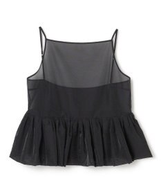 uncrave シアー オーガンジー ペプラム トップス