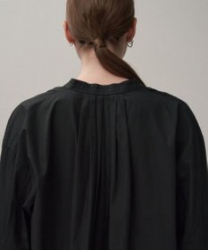 ATON NATURAL DYED COTTON LAWN | タックロングスリーブドレス