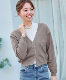 Tiaclasse 【洗える】オーガンジーラインカーディガン