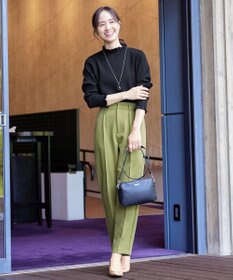 Tiaclasse L 【ダブルストレッチ・洗える】テーパードパンツ