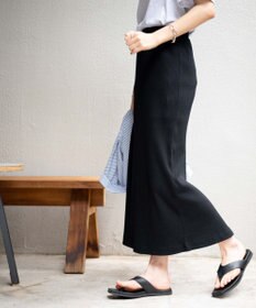 WEGO カラーリブイージーロングスカート