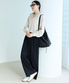 UNFILO L タックワイドパンツ