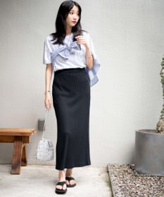 WEGO カラーリブイージーロングスカート