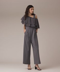 GRACE CONTINENTAL フリルケープサロペット