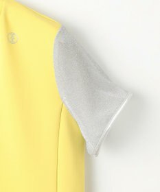 23区GOLF 【WOMEN】シアーラメ袖デザイン ライトダンボールモックネック