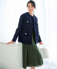 23区 【セットアップ対応】トリアセダブルジョーゼット ブラウス