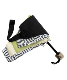 +RING 【UVカット95%以上】【UPF50＋】プラスリング レディース向け 晴雨兼用 折傘 BLK/WHT T1307