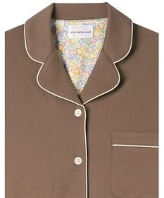 une nana cool 【綿100%】60/2 やわらか天竺 半袖開襟パジャマ MADE WITH LIBERTY FABRIC