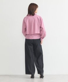 earth music&ecology ロールアップスリーブボクシーシャツ