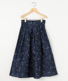 組曲 スターリットプリント タックフレアスカート