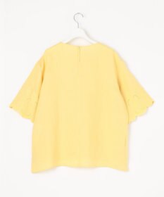 自由区 【XSサイズ～/洗える/セット可】エンブロイダリーリネンフレア袖 ブラウス