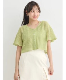 earth music&ecology ＳＥＴ２点レースカーディガン＋レイヤードインナー