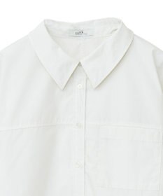 earth music&ecology ロールアップスリーブボクシーシャツ