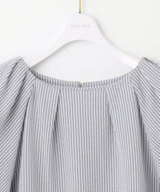 ANY SIS L 【洗える】ランタンスリーブサッカー ブラウス