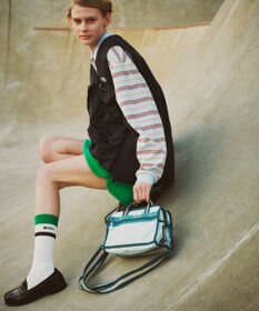 LeSportsac MINI DUFFEL CROSSBODY/スペクテイタークリアスカイ/ティール