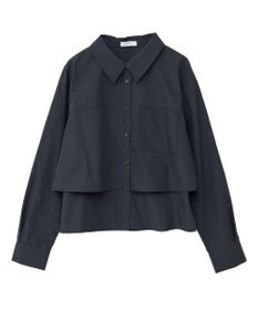 earth music&ecology ロールアップスリーブボクシーシャツ