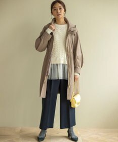 組曲 L 【前後着用可】コットンカシミヤ混2WAYケーブル ニット