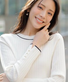 ANY SIS ラインポイント ニット