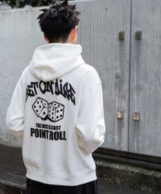 WEGO 【裏起毛/ユニセックス着用ITEM】リラックスフィットグラフィックパーカー