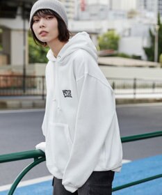 WEGO 【裏起毛/ユニセックス着用ITEM】リラックスフィットグラフィックパーカー