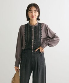 Green Parks ・ＥＬＥＮＣＡＲＥ　ＤＵＥ　フロントレースブラウス