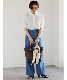 Te chichi ミニフリルトリムカラーブラウス