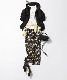 23区 カラーリリープリント ワイド パンツ