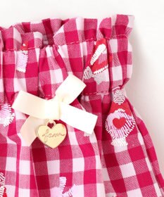 ANY KIDS ギンガム 発泡プリント スカート