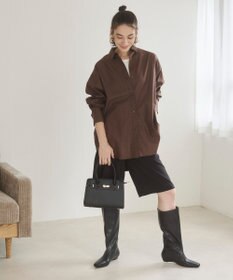 WEGO 【ANGIE VINTAGE】レザーライクシャツ＆スカートセットアップ