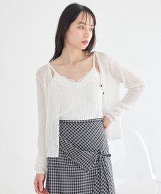 earth music&ecology レースリブキャミソール