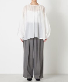 NAVE 【Nave】ブライトシアーボイル ギャザーブラウス